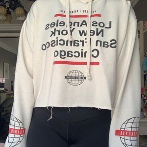 Copped oversized sweater
